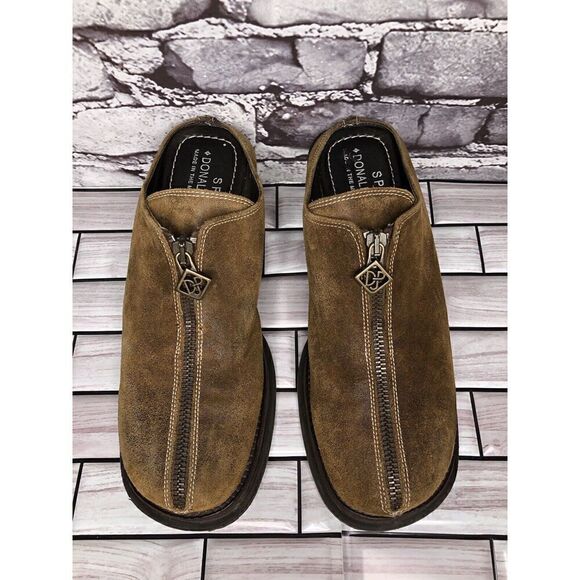 Donald J Pliner Sport Hush Brown Leather Shimmer Clogs Shoes Women Sz 7.5N US/38 - Picture 2 of 16